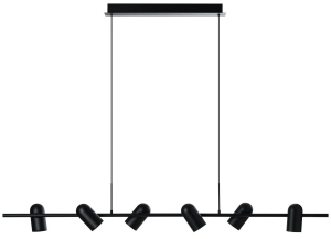 Lampa wisząca 6 źródeł światła na listwie czarna Azzardo AZ5730 Vivi Pendant 6 6xGU10