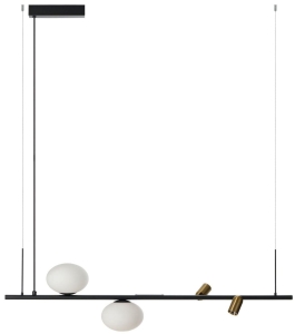 Lampa wisząca designerska czarna/biała/złota Azzardo AZ5639 Trasimeno 95 LED 3000K 2xG9