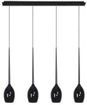 Czarna lampa wisząca nad stół na listwie Azzardo AZ0100 Izza 4xE14 107cm