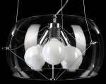 Lampa wisząca z szklanym transparentnym okrągłym kloszem Azzardo AZ0846 Cosmo 3xE27 40cm