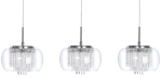 Lampa wisząca na listwie trzy szklane klosze z kryształkami Azzardo AZ2453 Rego 3xG9 100cm