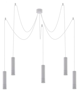 Lampa wisząca podwieszana z białymi walcami Azzardo AZ3406 Locus 5xGU10