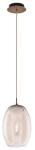 Złota lampa sufitowa wisząca z transparentnym szklanym kloszem Azzardo AZ3342 Helena LED 14W 3000K 26cm