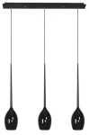Czarna lampa wisząca z smukłymi kloszami na listwie nad stół Azzardo AZ2321 Izza 3xE14 78cm
