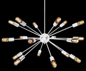 Biała szeroka gwieździsta lampa wisząca Azzardo AZ1658 Orbit 18xE27 79cm