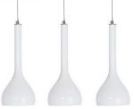 Biała potrójna smukła lampa wisząca nad stół Azzardo AZ0275 Soul 3xE27 70cm