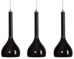 Czarna potrójna smukła lampa wisząca nad stół Azzardo AZ0276 Soul 3xE27 70cm