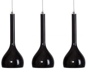 Czarna potrójna smukła lampa wisząca nad stół Azzardo AZ0276 Soul 3xE27 70cm