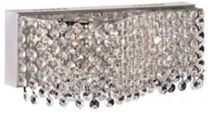 Chromowany kinkiet ścienny z kryształkami Azzardo AZ1511 Roma 2xG9