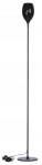 Czarna prosta smukła lampa podłogowa z kloszem kielichem Azzardo AZ1076 Izza E14 165cm