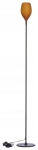 Prosta i smukła lampa stojąca z bursztynowym kloszem Azzardo AZ1078 Izza E14 165cm