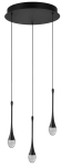 Lampa wisząca wielopunktowa czarna Azzardo AZ6009 Dalma 3 Round LED 28W 3000K