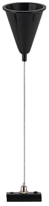 Czarny zestaw 140cm do zawieszenia szyn natynkowych 1-fazowych Nowodvorski 9460