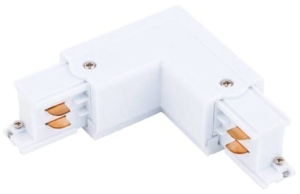 Biały prawy łącznik kątowy do szyn natynkowych 3-fazowych CTLS Nowodvorski 8227