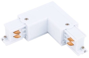Biały lewy łącznik kątowy do szyn natynkowych 3-fazowych CTLS Nowodvorski 8705
