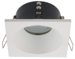 Biała wodoodporna kwadratowa lampa podtynkowa oczko Nowodvorski 8368 Delta GU10 IP54 8,5cm