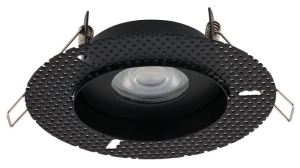 Czarna lampa podtynkowa oczko bez ramki Nowodvorski 8372 Echo GU10 12,5cm
