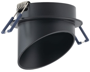 Czarna okrągła lampa podtynkowa ścięty walec Nowodvorski 10491 Solta GU10 7,5cm