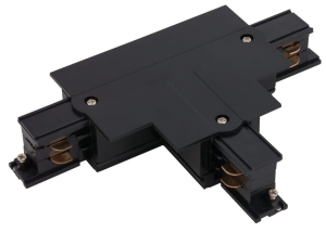 Czarny prawy 1 T-R1 łącznik w kształcie T do szyn podtynkowych 3-fazowych CTLS Nowodvorski 8246