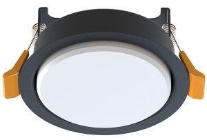 Czarna okrągła lampa podtynkowa Nowodvorski 10841 Uno S GX53 9,5cm