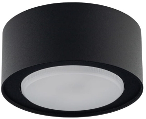 Czarna mała okrągła lampka sufitowa podszafkowa Nowodvorski 8203 Flea GX53 4,5cm x 10cm