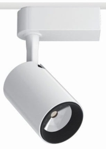 Biały reflektor z czarnym pierścieniem na szynę 1-fazową Nowodvorski 8995 Iris LED 7W 550LM 3000K 30stopni