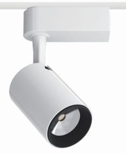 Biały reflektor z czarnym pierścieniem na szynę 1-fazową Nowodvorski 8997 Iris LED 7W 560LM 4000K 30stopni