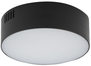 Czarna lampa sufitowa okrągły plafon Nowodvorski 10406 Lid Round LED 15W 3000K 4cm x 11cm