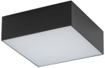 Czarna lampa sufitowa kwadratowy plafon Nowodvorski 10424 Lid Square LED 15W 3000K 4cm x 11cm