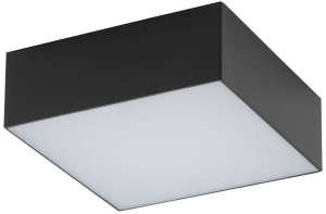 Czarna lampa sufitowa kwadratowy plafon Nowodvorski 10424 Lid Square LED 15W 3000K 4cm x 11cm