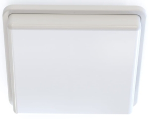 Kwadratowa biała lampa sufitowa plafon łazienkowy Nowodvorski 10037 Tahoe II Mat 2xE27 IP44 25cm