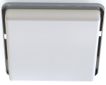 Kwadratowa chromowana lampa sufitowa plafon łazienkowy Nowodvorski 10034 Tahoe E27 IP44 25cm