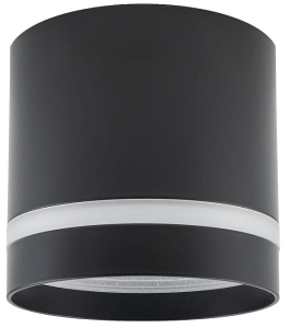 Czarna lampa sufitowa tuba walec Nowodvorski 10480 Cres Black GX53 8,3cm x 8,5cm