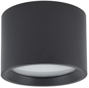 Czarna lampa sufitowa punktowa walec do łazienki Nowodvorski 10484 Bol Black GX53 IP54 8,5cm x 6,5cm