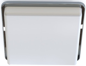 Kwadratowa chromowana lampa sufitowa plafon łazienkowy Nowodvorski 10035 Tahoe II 2xE27 IP44 25cm