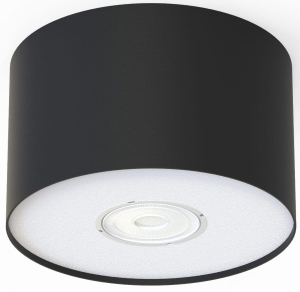 Czarno biała lampa sufitowa tuba krótka walec spot Nowodvorski 7603 Point S GU10 8cm x 12,7cm