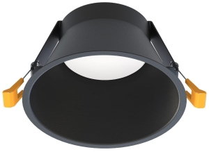 Czarna okrągła lampa podtynkowa Nowodvorski 10845 Uno L GX53 14,5cm