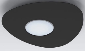 Czarna płaska obła lampa sufitowa komórka Nowodvorski 8303 Organic GX53 20,5cm