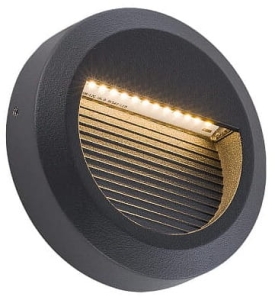 Czarna zewnętrzna okrągła lampa ścienna kinkiet na elewację Nowodvorski 8147 Sidewalk Round LED 1,6W 3000K IP54