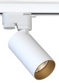 Biały reflektor z złotym pierścieniem na szynę 1-fazową Nowodvorski 7585 Profile Mono GU10