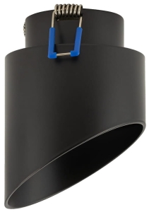 Czarna okrągła lampa podtynkowa ścięty walec Nowodvorski 10487 Hvar GX53 8,5cm