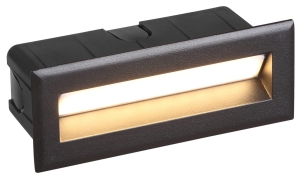 Czarna zewnętrzna lampa elewacyjna ścienna gruntowa ziemna wpuszczana Nowodvorski 8165 Bay LED 5W 3000K IP65