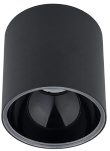 Czarna lampa sufitowa tuba walec spot Nowodvorski 8196 Halo GU10 12,7cm x 12,7cm