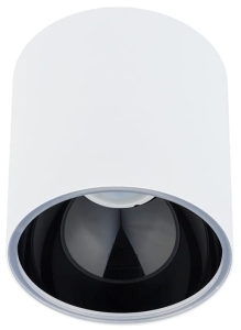 Biało czarna lampa sufitowa tuba walec spot Nowodvorski 8195 Halo GU10 12,7cm x 12,7cm