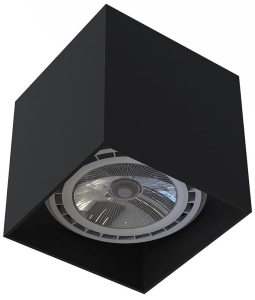 Czarna lampa sufitowa box punktowa spot sześcian Nowodvorski 7790 Cobble ES111 12,5cm