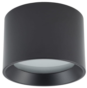 Czarna lampa sufitowa punktowa walec do łazienki Nowodvorski 10482 Maun GX53 IP54 7,2cm x 10cm