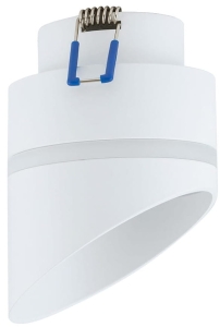 Biała okrągła lampa podtynkowa ścięty walec Nowodvorski 10486 Vis GX53 8,5cm