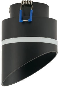 Czarna okrągła lampa podtynkowa ścięty walec Nowodvorski 10485 Vis GX53 8,5cm