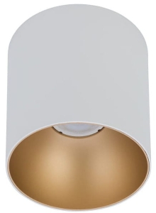 Biało złota lampa sufitowa punktowa spot walec Nowodvorski 8221 Point Tone GU10 12,5cm x 12,7cm