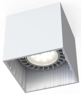 Biała foremna lampa sufitowa punktowa box Nowodvorski 7793 Groove ES111 12,5cm